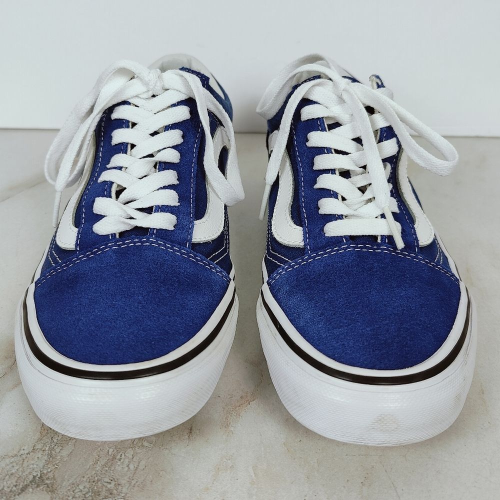 Vans Old Skool Blue Suede Low Skate Shoes Sneakers, 6(M) 7.5(W) - Picture 3 of 11